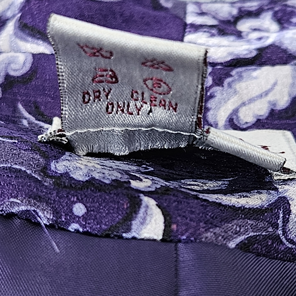 Alfred Dunner Purple Blazer with Floral Print - Picture 5 of 7
